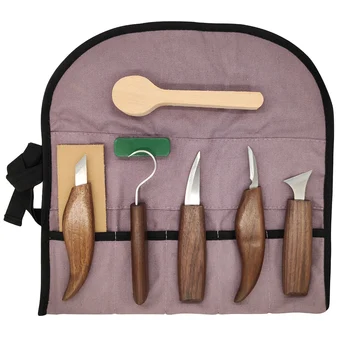 

7pcs/set Chisel Woodworking Cutter Hand Tool Set Wood Carving Cutter DIY Woodcarving Sculptural Tool 150X90X80mm TB Sale