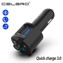 Bluetooth автомобильное зарядное устройство Handsfree автомобильный MP3 музыкальный плеер fm-передатчик модулятор двойное USB Автомобильное зарядное устройство Быстрая зарядка 3,0 QC 3,0 быстрая