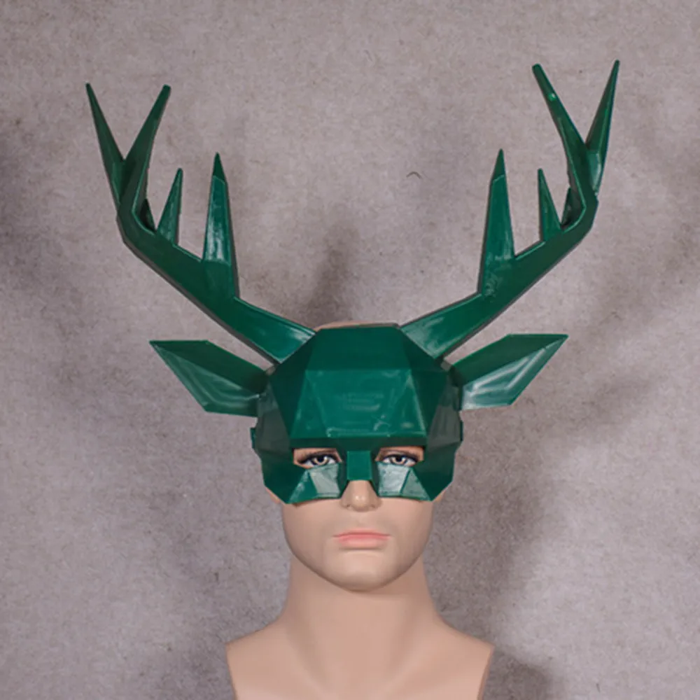 

Halloween Antler Mask Nightclub Lit Voice-activated LED Mask Halloween Carnival Role-playing Party Christmas A2