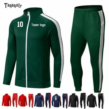 

Kid Customize Logo Name Football Soccer Clothes Suit Long Sleeve Survetement Sports Training Tracksuit Adult Men Sports Jacket