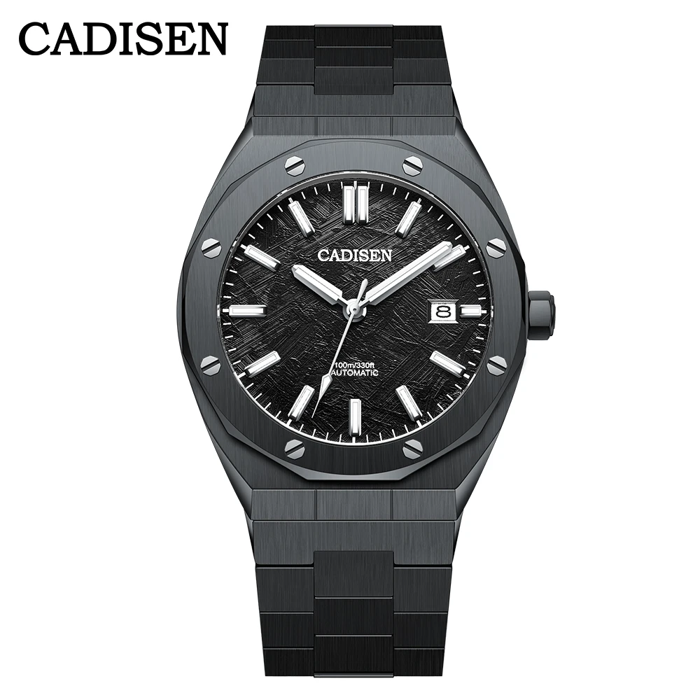 2021 New CADISEN DESIGN Black 42mm Men's Mechancia Wrist Watches top brand luxury automatic watch for men Waterproof clock man 