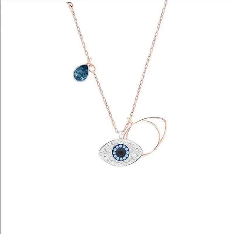 

Devil's Eye Necklace Female Rose Gold Clavicle Chain Seiko High Version Pendant Valentine's Day Original Reissue