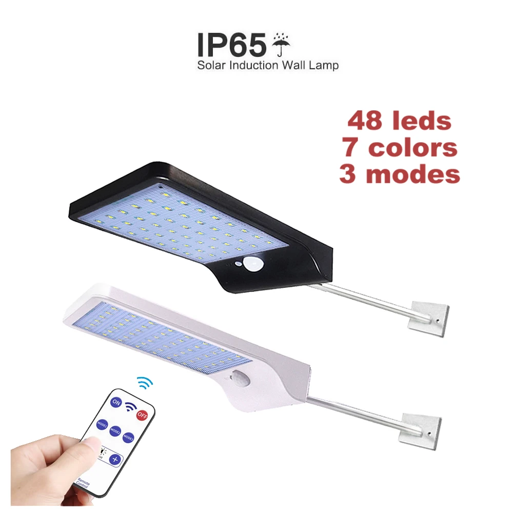 

remote 36 LED Solar Light Outdoor Decor Waterproof PIR Motion Sensor street spot flood Wall Lamp For Outdoor Yard Garden garage