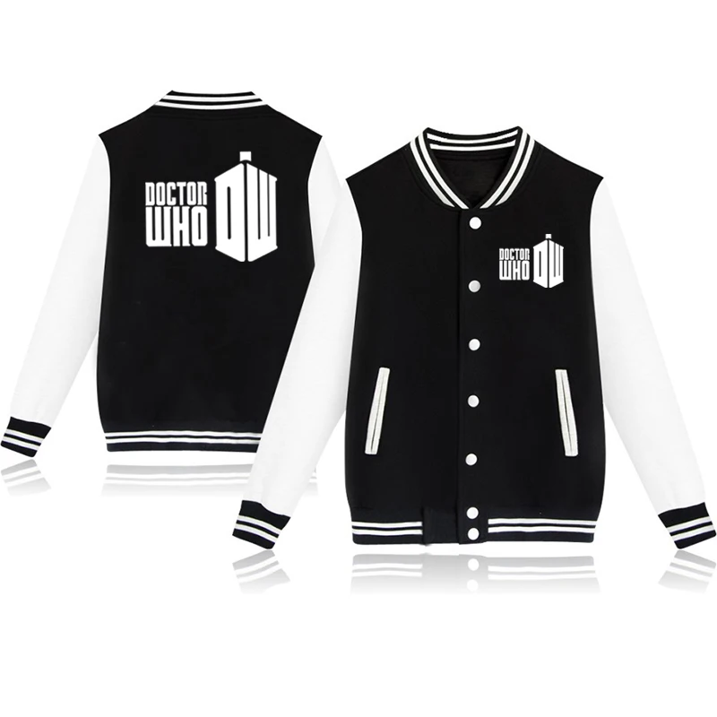 baseball jacket 1 Бейсбольная Куртка Doctor Who, толстовка в стиле хип-хоп, унисекс, Harajuku, бейсбольная ветровка, Женская Мужская куртка, пальто, уличная одежда, спортивный костюм - Цвет: baseball jacket 1