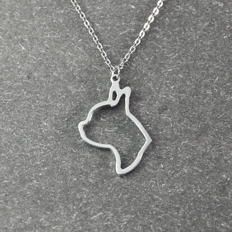 N101 Cute Boston Terrier Necklace Bull Terrier Pendant Animal Necklace Pup Pug Puppy Dog Head Face Necklaces for Pet Memorial Gifts