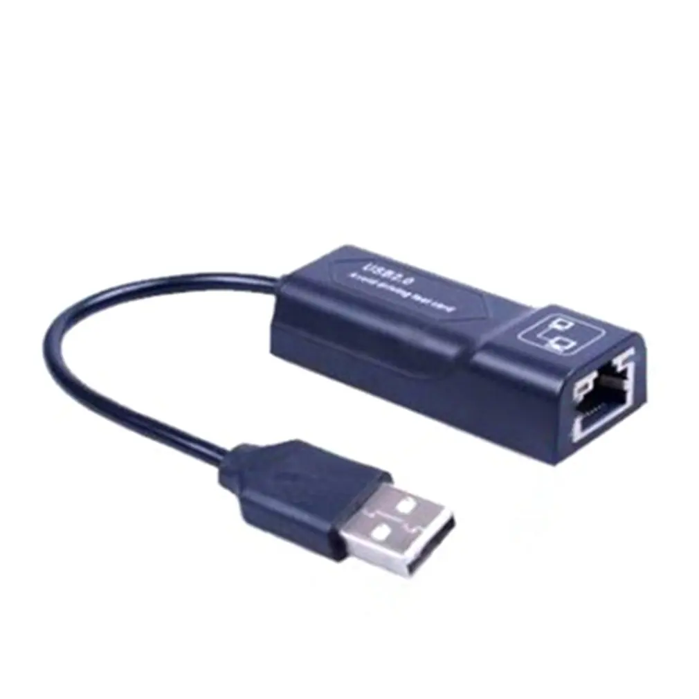 

External USB2.0 Network Card USB To RJ45 Adapter Drive-Free All Copper Transmission Medium Fast Ethernet