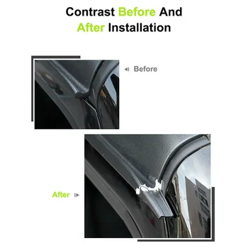 

Parts Water Rain Gutter Exterior Mouldings For Jeep Wrangler JL 2018-2020 2 PCS