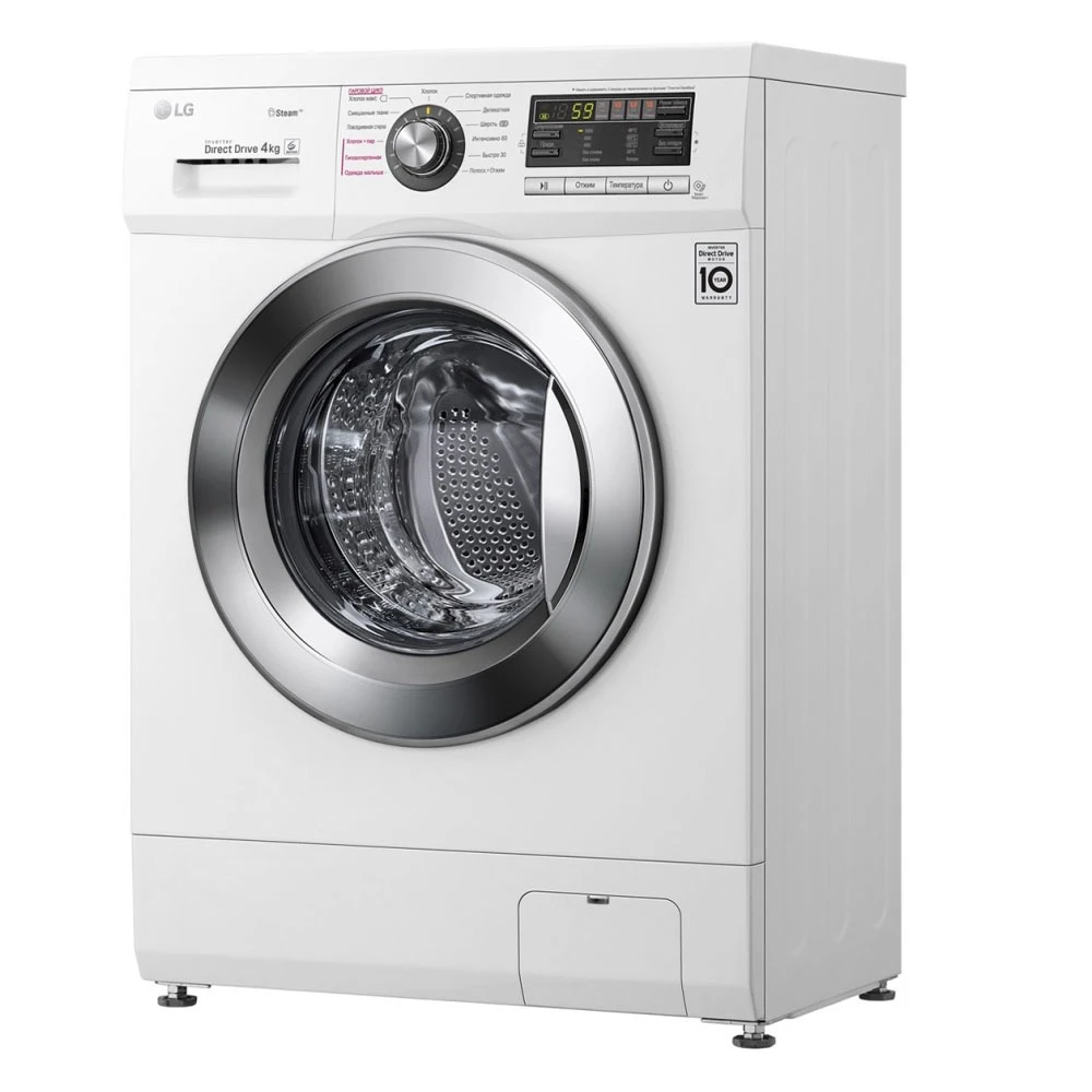 Washing machines LG F1096SDS3 Freestanding inverter front loading 4 kg electronic LED Display Clothes horse Garment steamer Iron Steam generator