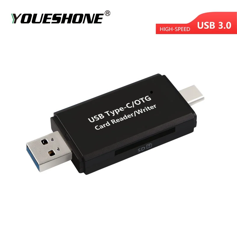 Type C и micro USB и USB 3 в 1 OTG Кардридер высокоскоростной USB3.0 Универсальный OTG TF/SD для Android Компьютерный удлинитель-переходник