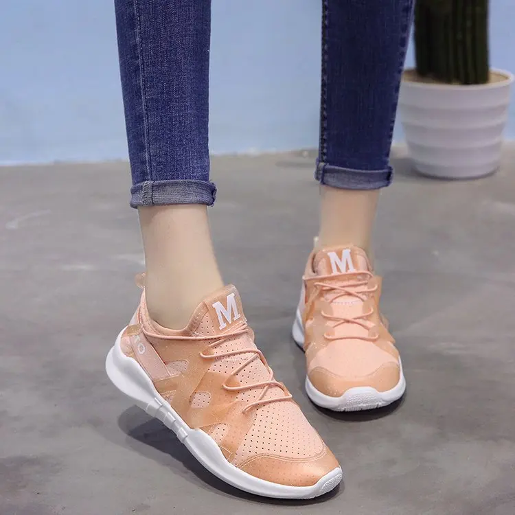 

2018 WOMEN'S Shoes Spring New Style Pink Athletic Shoes Retro Running Shoes Autumn Running Casual Shoes WOMEN'S Shoes