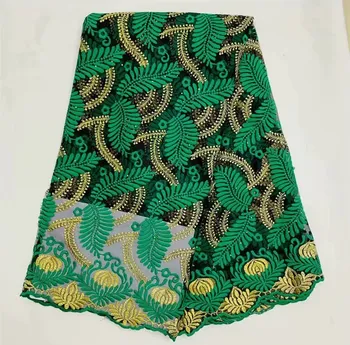 

African Lace Fabric 2020 Green Milk silky Lace Fabrics High Quality net Lace Embroidery French Tulle Lace Fabric For Wedding