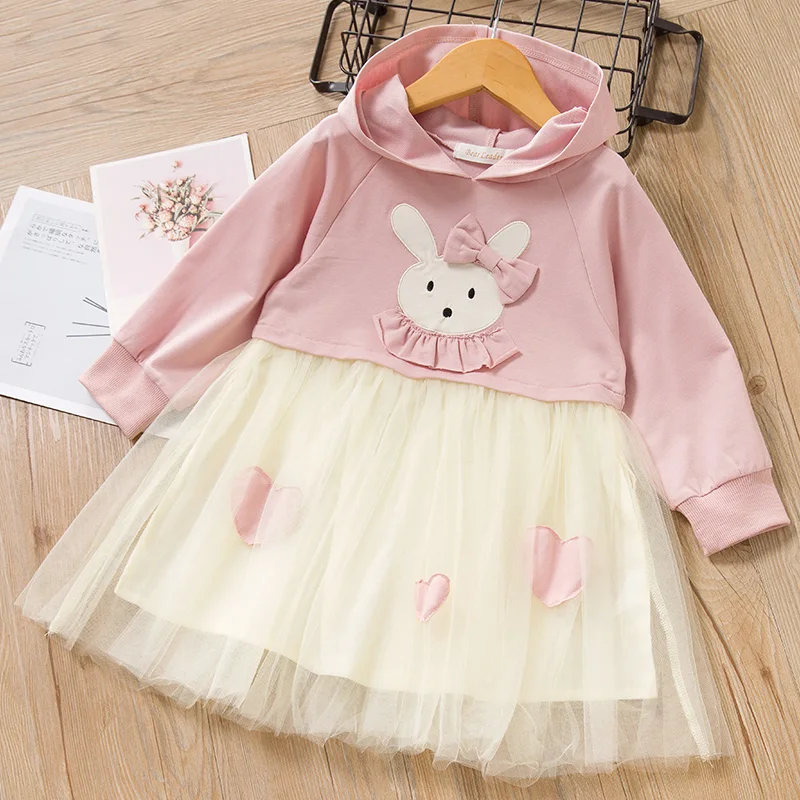 Bear Leader/платье принцессы для девочек; Новинка; Брендовые вечерние платья для девочек; костюм Белоснежки; элегантные Детские платья; платье для выпускного вечера; одежда для детей - Цвет: AZ2203 Pink