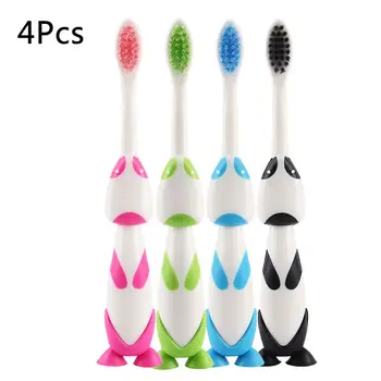 

4pcs Mixed Color Cartoon Dog Soft Tooth Brush Children Toothbrush Fine Bristles Oral Hygiene Care For Kids Mouth Cleaning 896D