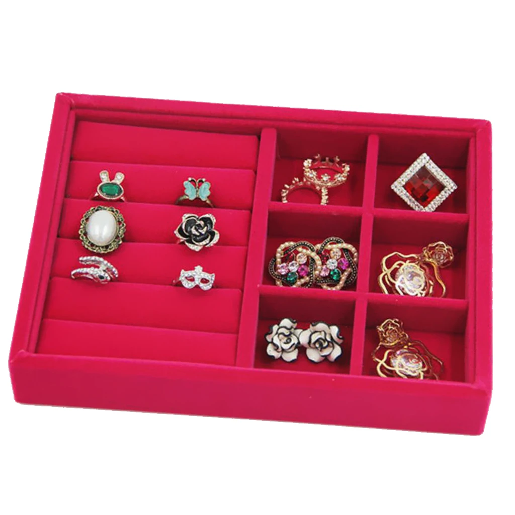 Drawer Organizer Stackable Jewelry Display Tray Necklace Earrings Ring Storage Packaging Jewelry Tray