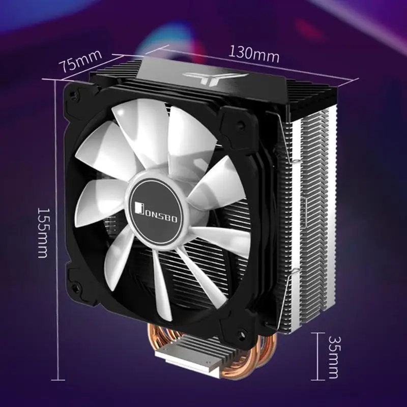 Jonsbo CR1000 башня светодиодный Процессор охлаждающий вентилятор 4 теплопроводов холодильник PWM 4Pin охлаждения радиатора для ин LGA 775/1150/1151/AMD AM4/AM3+/AM3/AM2