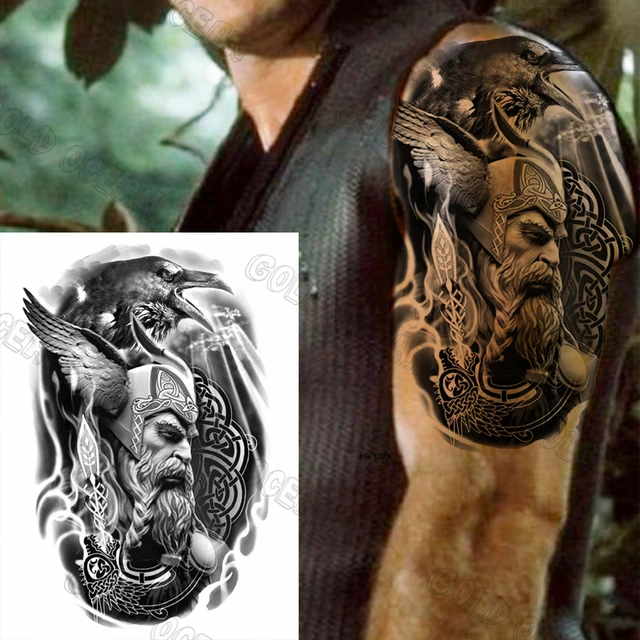 Spartan Warrior Temporary Tattoos Sleeve For Men Women Realistic Fake  Soldier Forest Demon Tattoo Sticker Full Arm Large Tatoos - Temporary  Tattoos - AliExpress