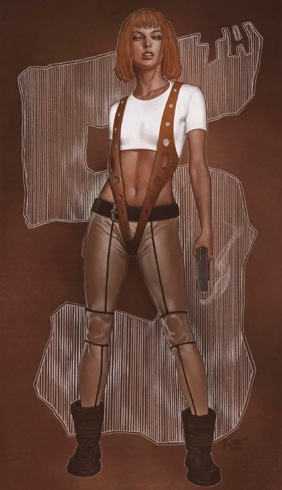 Leeloo Fifth Element Sci fi постер для фильмов Классический ретро винтажный крафт холст DIY