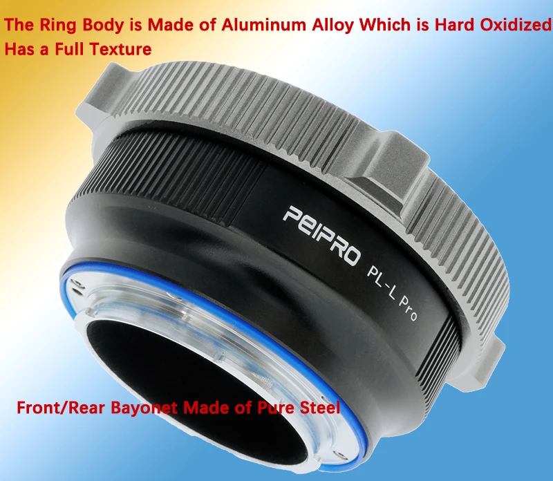 Adaptateur D'objectif PEIPRO PL-L Pro - Monture PL Vers Leica / Panasonic L-Mount