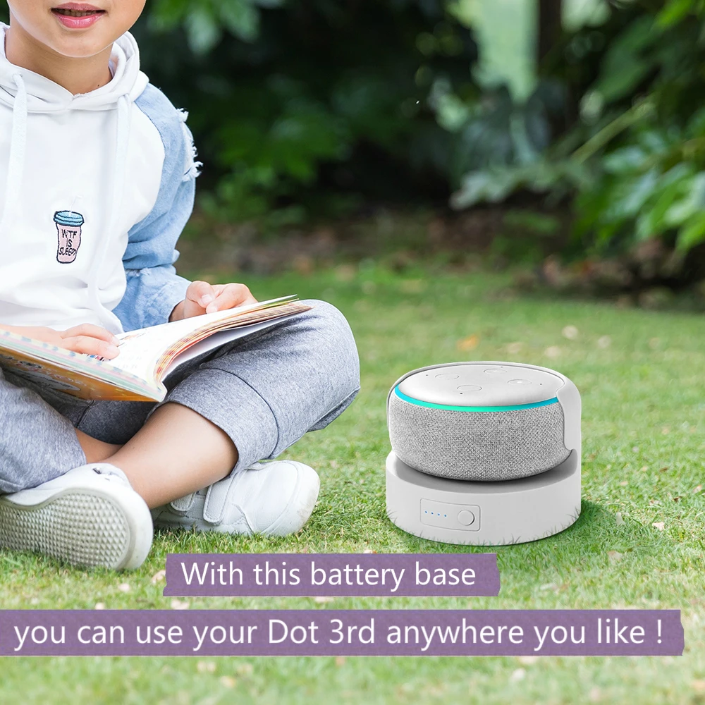 EchoDot 本体andバッテリーベース ワイヤレスポータブルステレオ化セット EchoDot 本体andバッテリーベース ワイヤレスポータブルステレオ