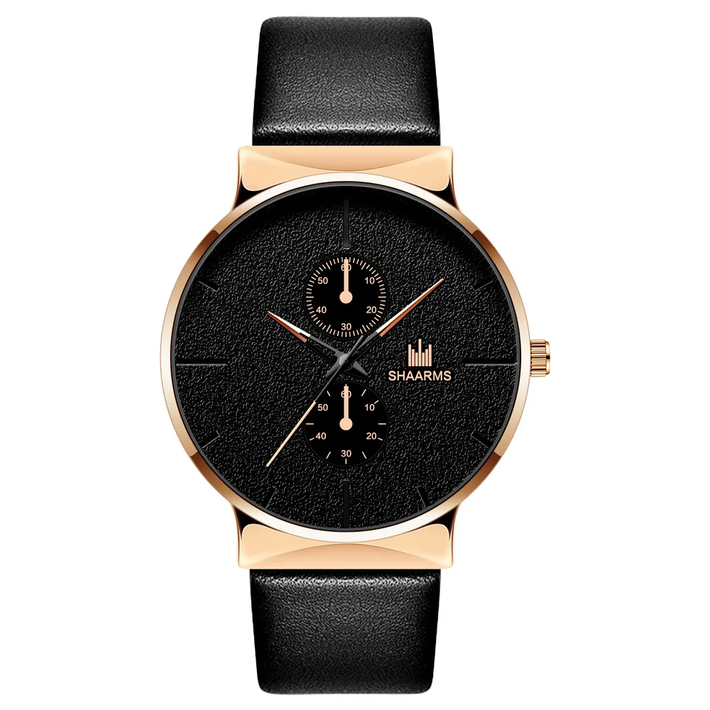 

Men Watch Leather Band Sports Date Analog Alloy Military Quartz Watch Man Watches Mens 2019