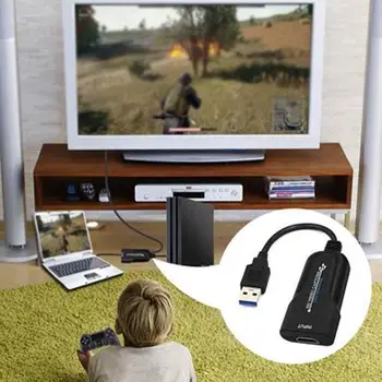 

Portable 1080P placa de video Reliable streaming Adapter Card HDMI Capture USB For Live Video Broadcasts Recording Game 3.0 O9J2