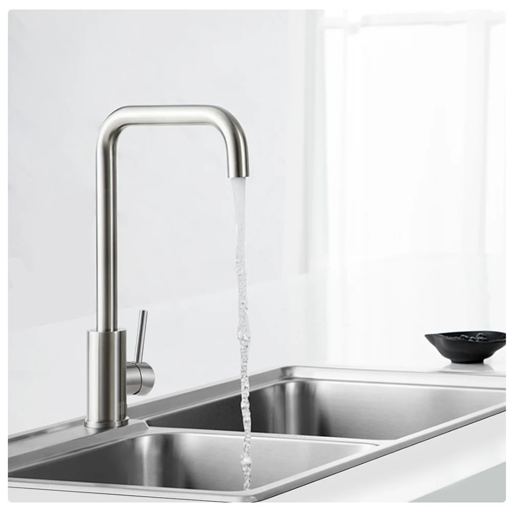  Diib Dabai Pure Stainless Steel Hybrid Kitchen Faucet Kitchen Faucet Modern Forms of Hot and Cold W
