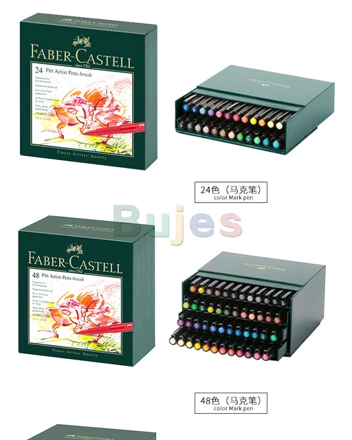 Faber-Castell PITT Artist Pens Brush Nibs, Pastel, Blue, Grey, Portrait,  Skin Tone, Pigmented Drawing Ink,lightfast & Waterproof