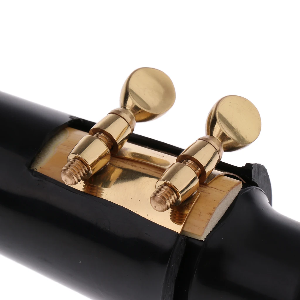 Alto Sax Mouthpieces Set Clip Mouthpiece Reed Cap for Saxophone Parts Gold