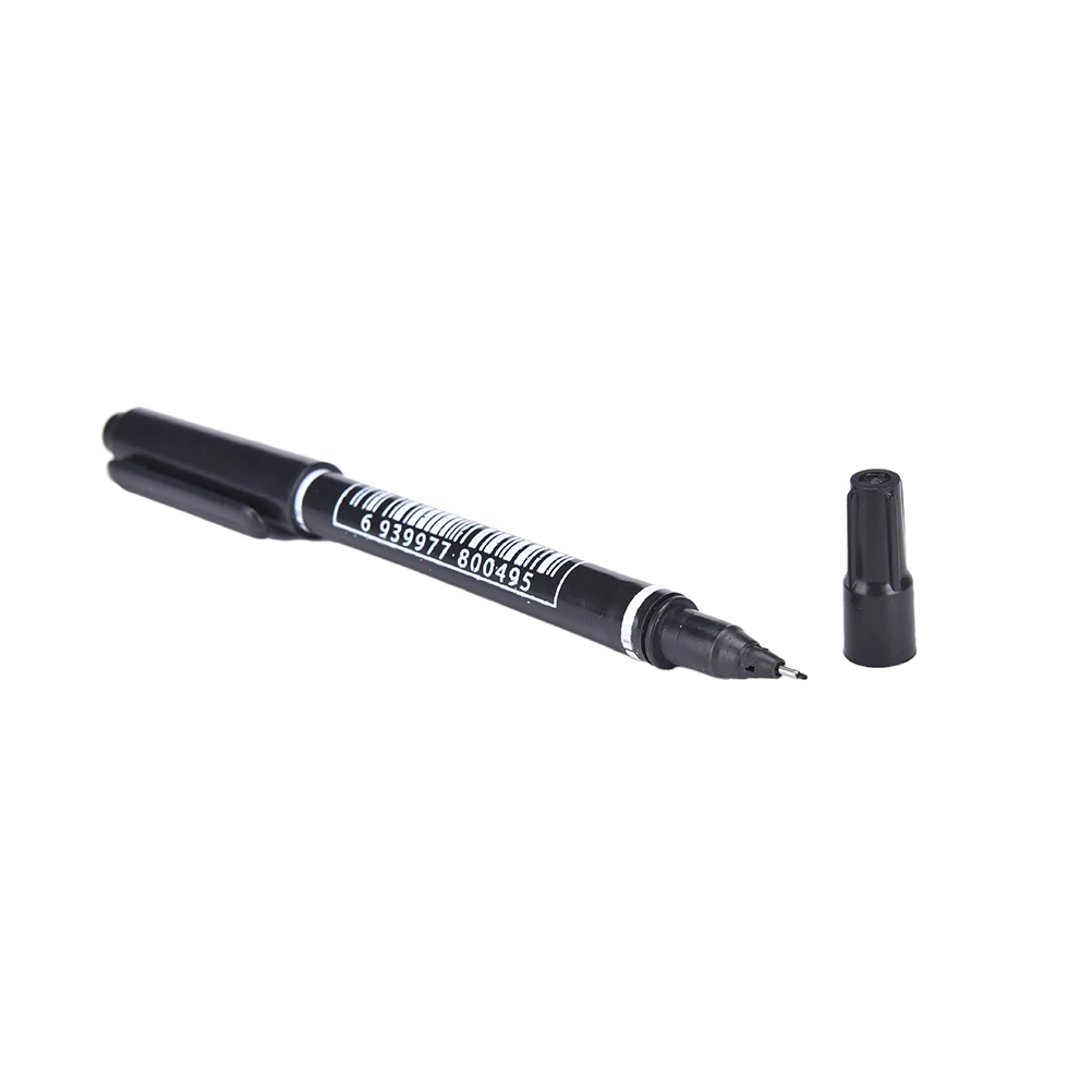 Dual Tip Tattoo Pierce Skin Marker Medical Scribe Pen Blue oily pen Tattoo and Body Art Skin Marker Pen Piercing Pen Black 2PCS