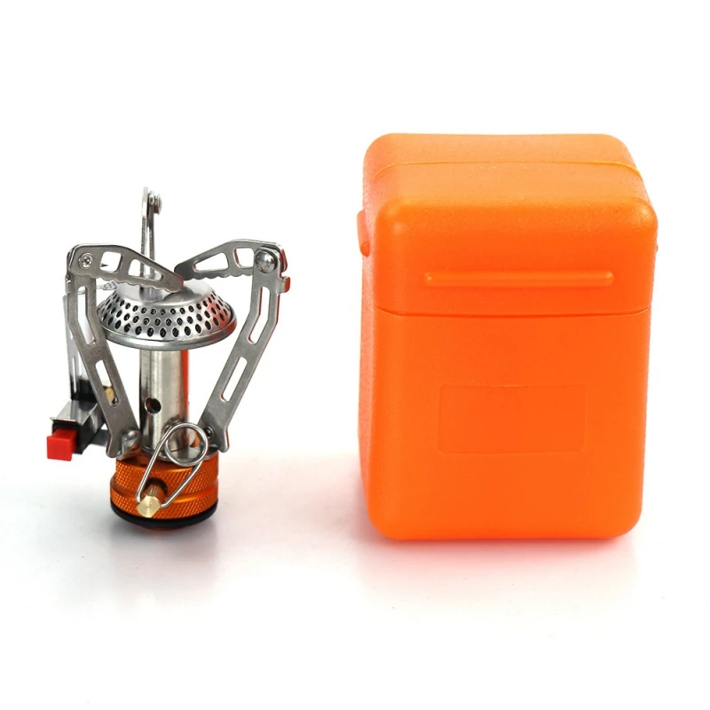 

//Ultralight Portable Outdoor Backpacking Camping Stove with Piezo Igniter Survival Kit for Outdoor Camping Hiking Hot