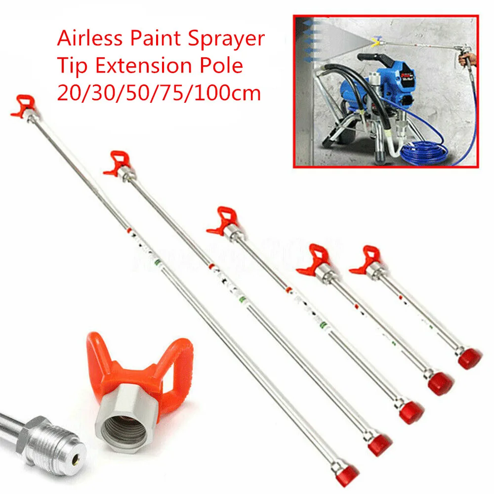 30-70CM Airless Paint Sprayer Spray Gun Tip Extension Pole Rod Base 