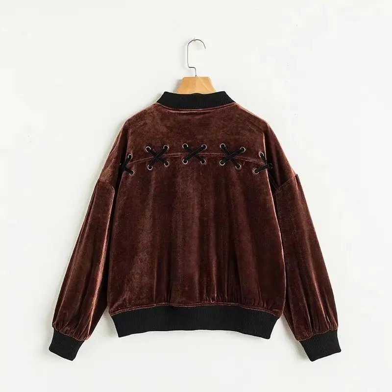 

2018 Spring And Summer New Style Ozhouzhan Loose-Fit Street Baseball Jacket Coat for Women Xdn8373