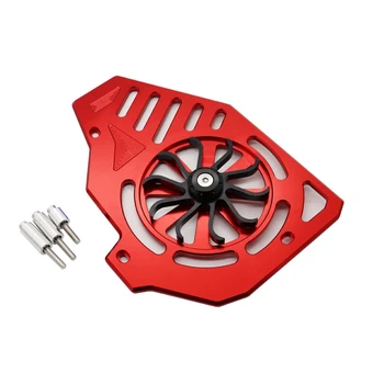 

Motorcycle Water Tank Fan Blade Cover Heat Dissipation Maple Leaf Cover for Yamaha NMAX155 Honda PCX125/150 Red