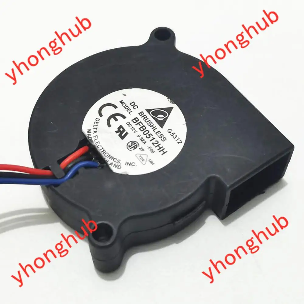 3 проводной Вентилятор охлаждения сервера Delta Electronics BFB0512HH F00 DC 12 В 0 32 а 50x50x15