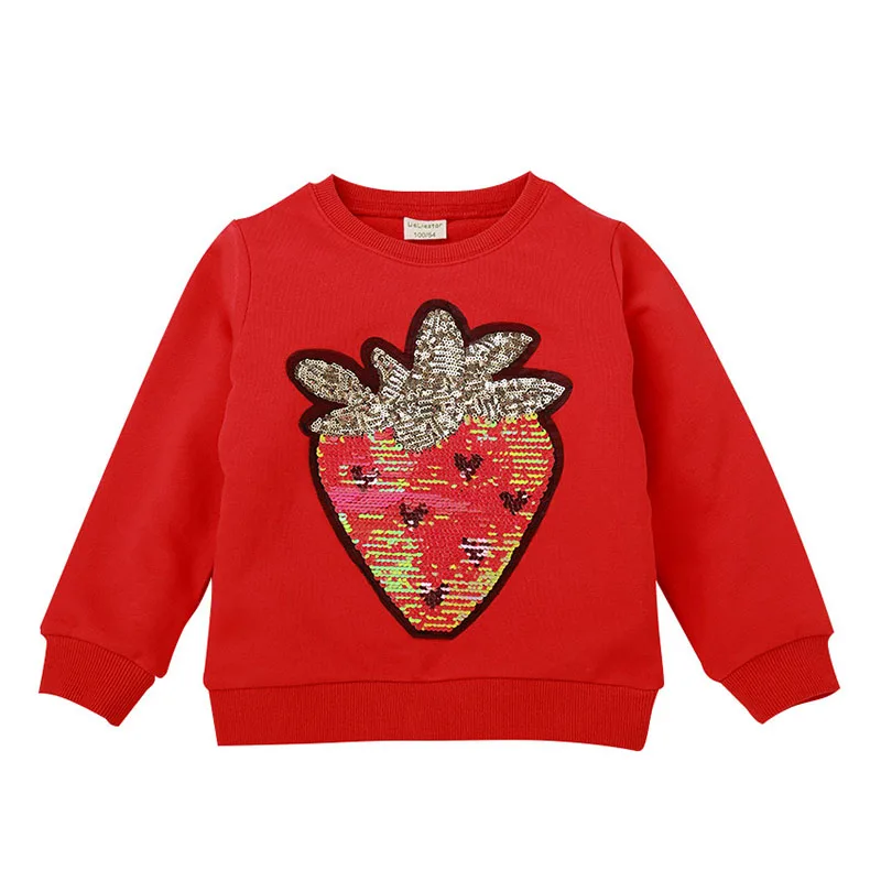 Autumn Spring Children's Sweater Sequins Cartoon Children Clothing New 3-8 Years Old Cotton Leisure Outerwear Sweaterss