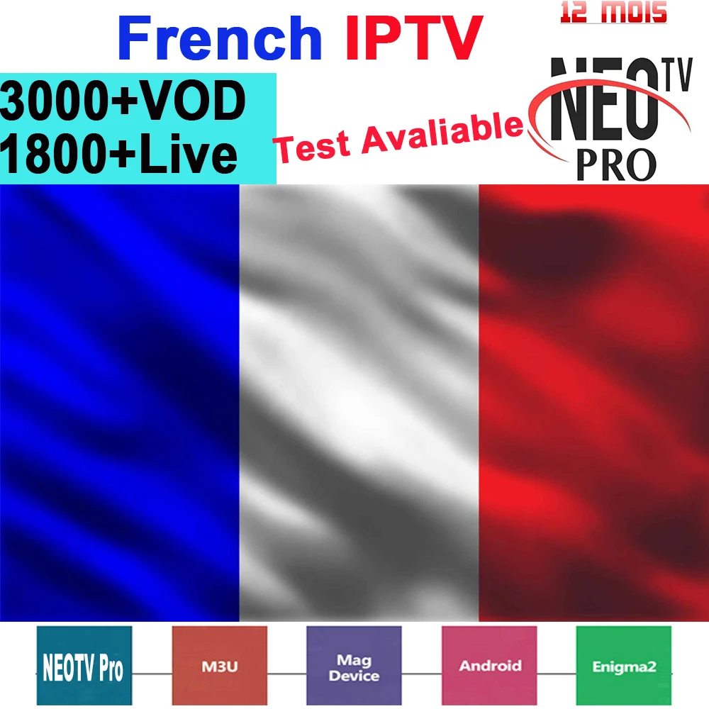 

French IPTV Subscription NEO TV PRO IPTV Code Support Android M3U Smart tv PC TV Box Europe France Arabic Italian live VOD IP TV