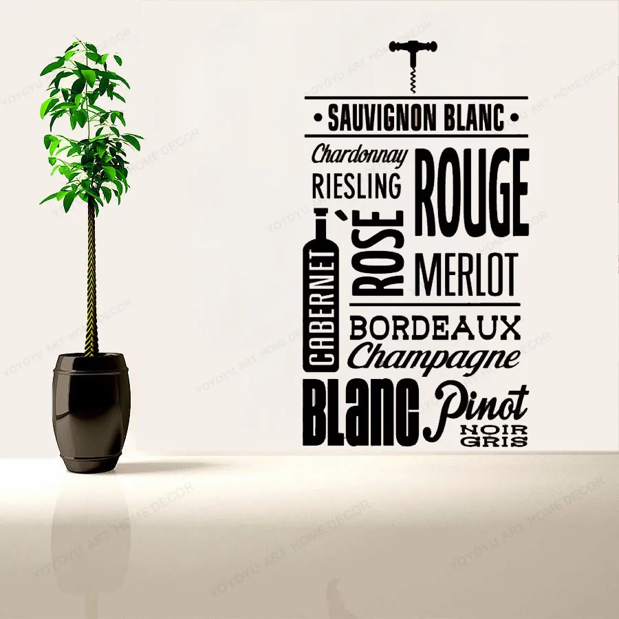 SAUVIGNON BLANC Rouge Настенная Наклейка Кухня Комната вино Настенный декор для интерьера