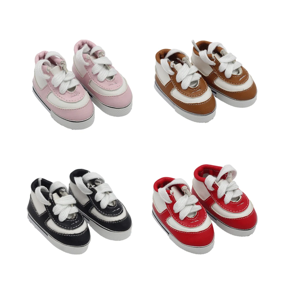 5.5*2.8cmPU Leather Shoes For BJD Dolls fit 14.5inch Girl Doll 20cm Plush EXO Dolls Boots Accessori toys doll shoes
