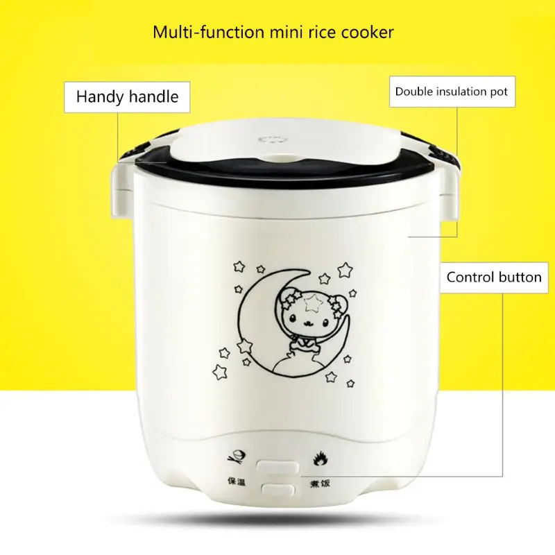 Домашняя Электрическая Мини рисоварка Пароварка машина для приготовления супа каша Подогрев риса