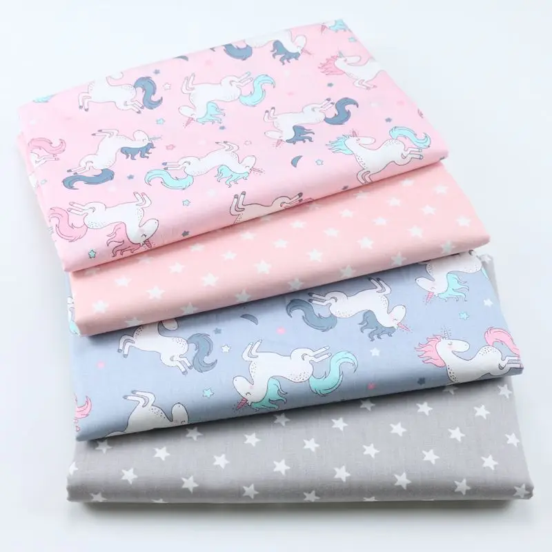 DIY шаблон единорога саржевая хлопковая ткань набор для шитья стеганая ткань ремесла для ручной работы лист наволочка занавеска скатерть