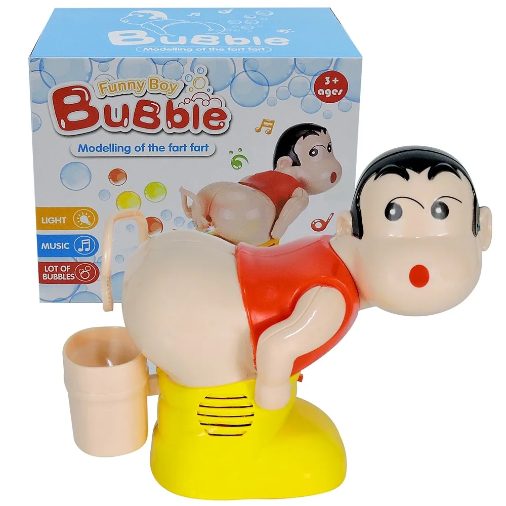 Crayon Shin-chan Bubble Machine забавная пузырчатая палочка, детские игрушки, пукающая автоматическая машина для создания пузырей, пистолет для пузырей, пластиковые игрушки