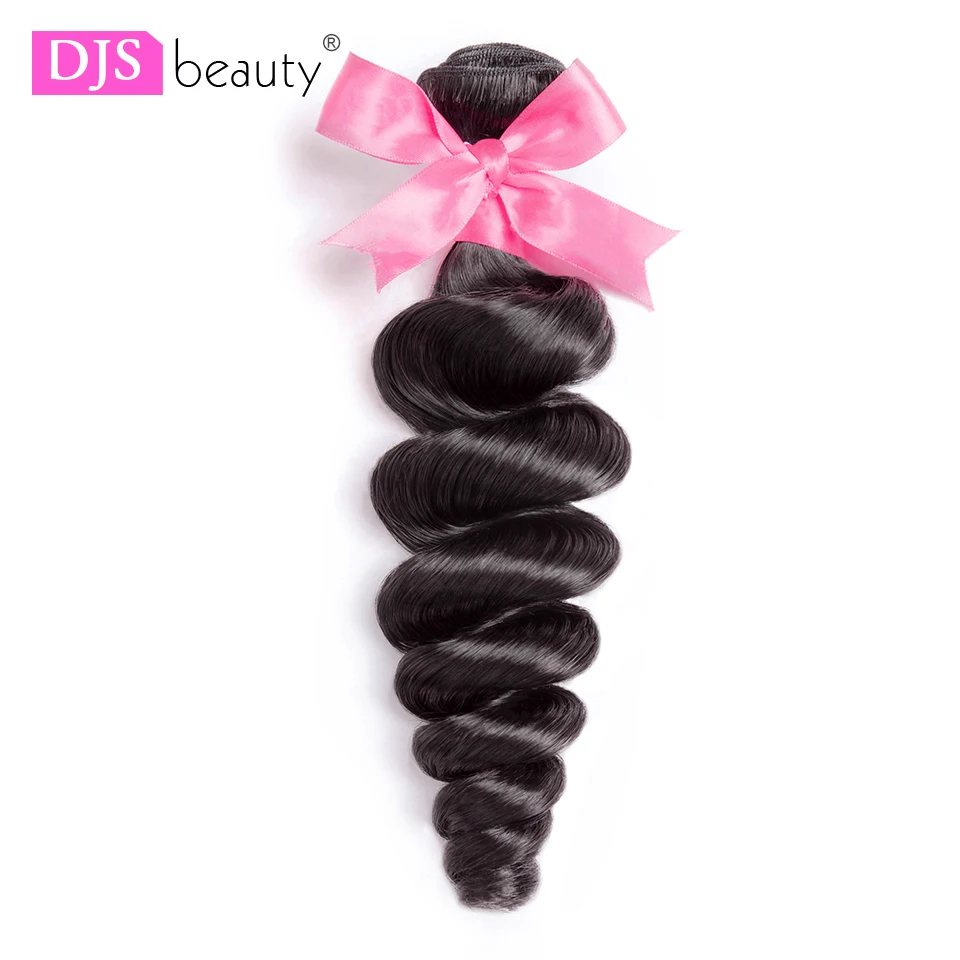 

Indian Hair Weave Loose Wave Bundles Natural Black 1/3/4pcs/Lot 100% Human Hair Bundles Remy Hair Extensions DJSbeauty