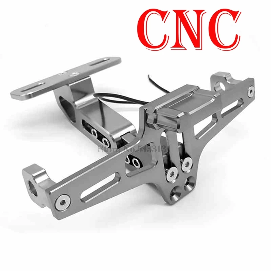CNC алюминиевый держатель номерного знака для мотоцикла, крышка для поворотного рычага мотоцикла Honda Tornado Mv Agusta Yamaha - Цвет: Titanium