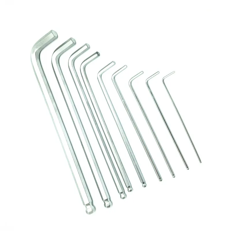 

Durable Ball End Hex Wrench Allen Key Hand Tools Metric Allen Nickel Plating 1.5mm-10mm Hexagon Keys