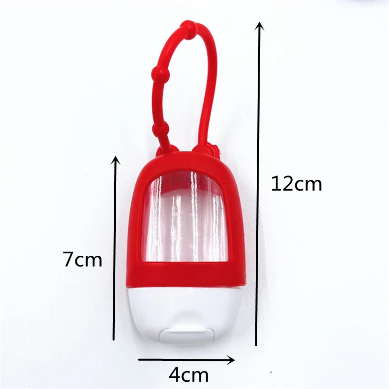 1Pc Mini Hand Sanitizer Sub Bottle 30ml Portable Traveling Refillable Bottle Silicone Protective Cover Storage Container
