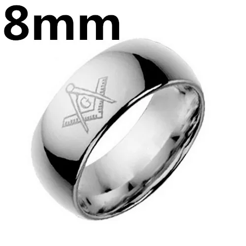 Обручальное кольцо из титановой стали для мужчин и женщин, Радужное цветное кольцо, Ширина кольца 2 мм, 4 мм, 6 мм, 8 мм, размер 5-13, подарок - Цвет основного камня: JR2073-8S 8mm