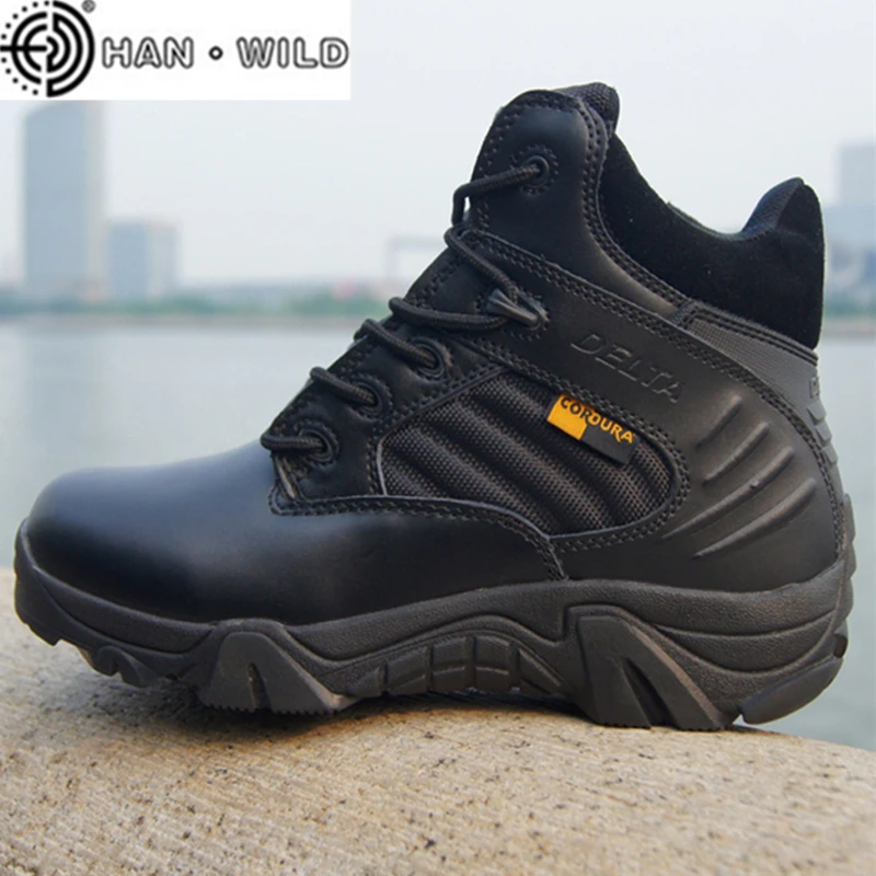 

2020 Men Delta Military Boots High Quality Leather Waterproof Tactical Desert Combat Ankle Boot Men's Army Work Shoes