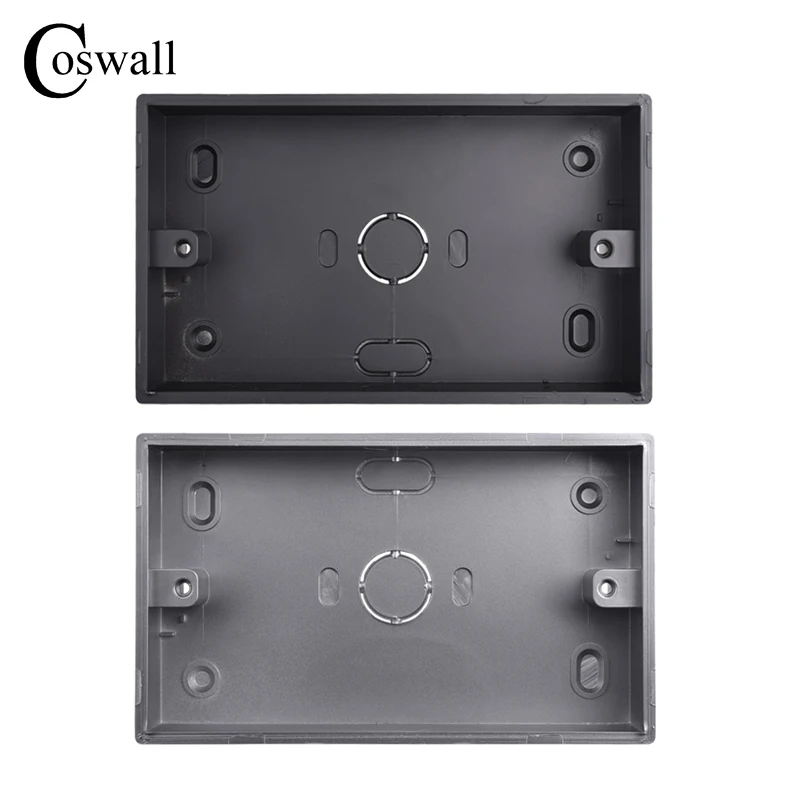 Coswall Nero Opaco Grigio Bianco Scatola Esterna 146Mm * 86Mm * 32Mm Per Interruttore O Presa 146*86Mm Applicare Per Qualsiasi Posizione Della Superfi