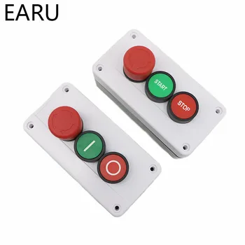 

NC Emergency Stop NO Red Green Push Button Switch Station Start Stop Self-sealing Waterproof Button Switch Industrial 600V 10A