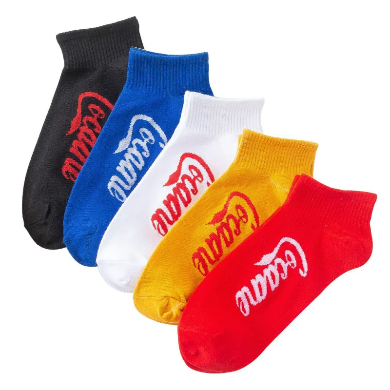 Fast Shipping 2020 New Arrival 5 Pairs Slipper Invisible Letter Women's Short Socks Cotton No Show Socks For Women